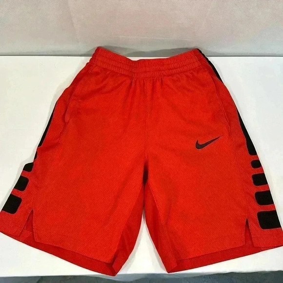 Nike Youth Boys' Dri-FIT Athletic Shorts Red Size Large - Picture 1 of 6